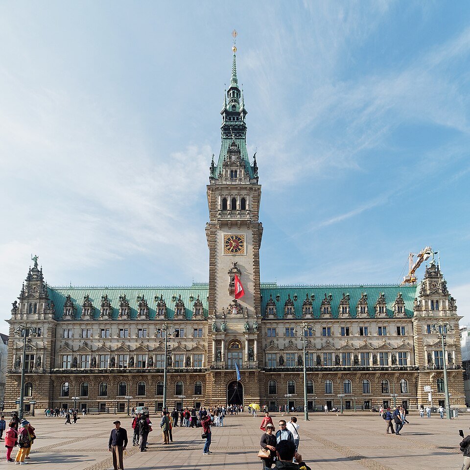 Hamburg City Hall at the Rathausmarkt